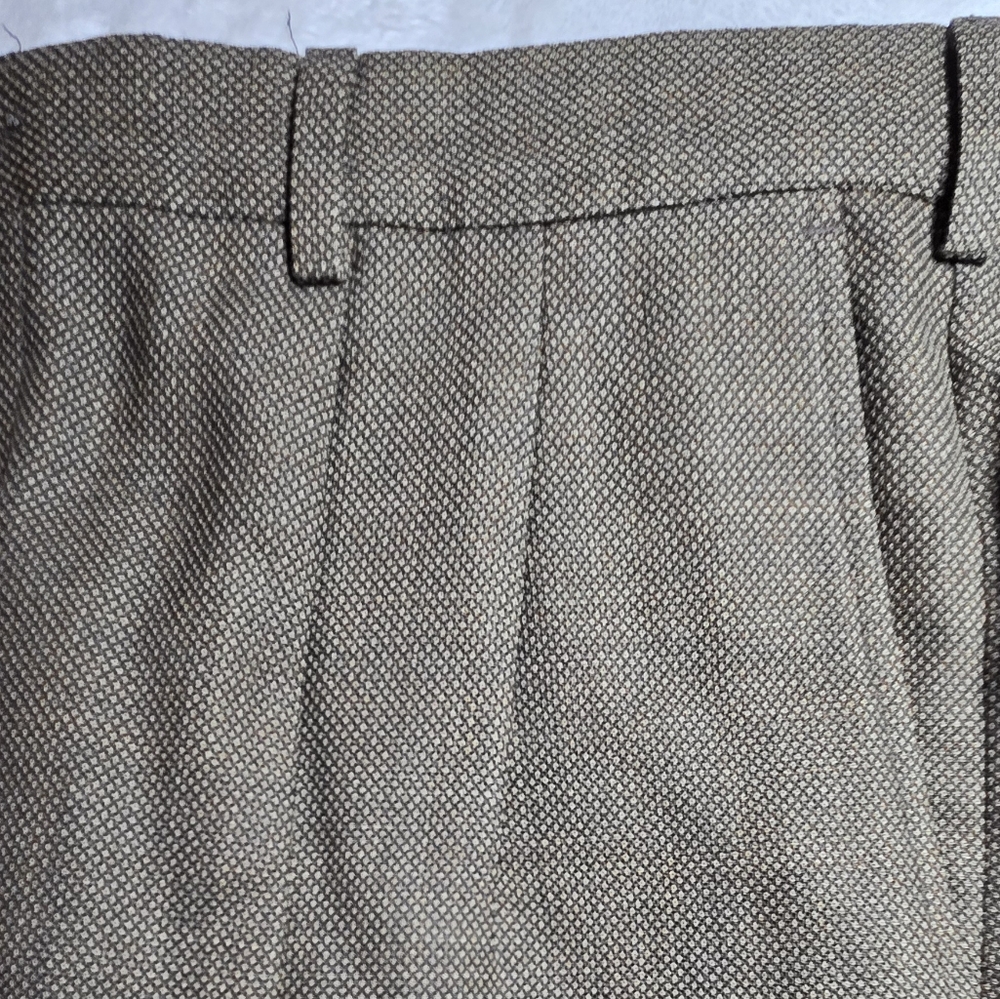 Eddie Bauer Mens Pants Dress Tall Brown AKA 100% Wool/Line Lining Size 36x32 - Picture 12 of 14